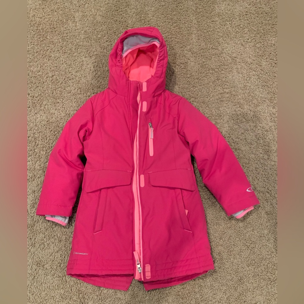 Girls pink Champion winter coat size S 6-6x